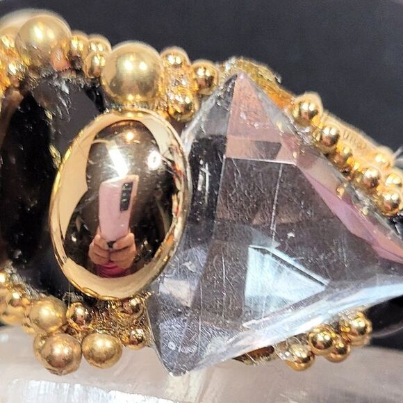 Wendy Gell Bracelets for Women on Sale up to 90% Off: Poshmark Wendy Gell Wristy Gold Architectural Shape with Black Onyx.